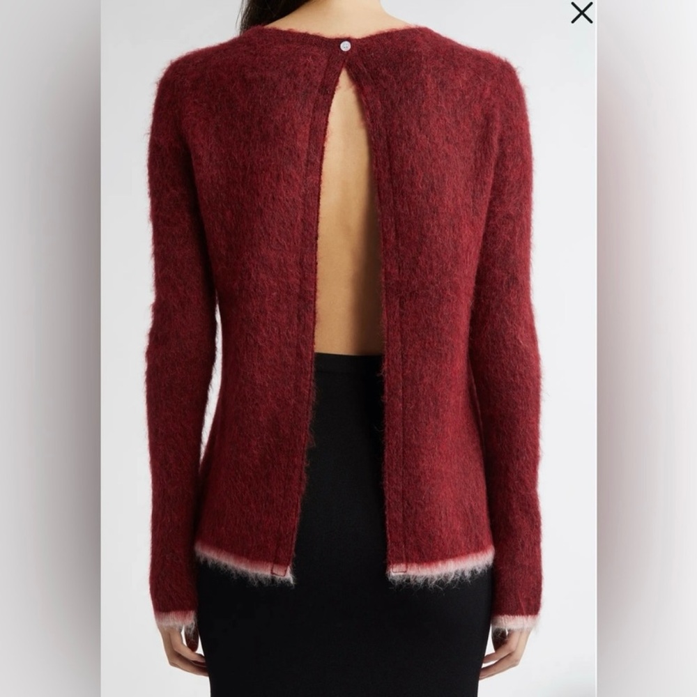 Zankov Taisa Split Back Sweater in Dahlia